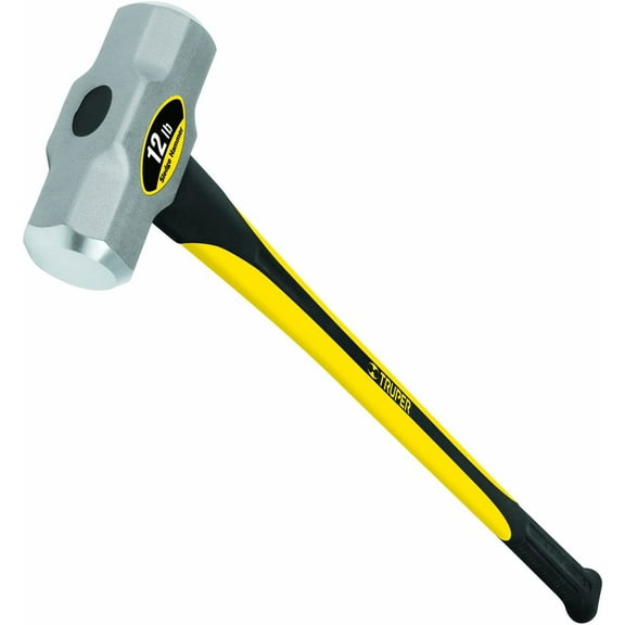 Truper 30931 36-Inch Sledge Hammer with Fiberglass Handle with Rubber Grip, 12-Pound