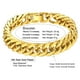 thumbnail image 5 of Pulsera de cadena cubana PROSTEEL de oro para hombre de acero inoxidable 8 mm 23 cm, 5 of 7