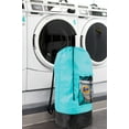 thumbnail image 3 of Laundry Bag Backpack with Straps, Heavy Duty for College Students, Travel | Portable Laundry Hamper Bags - Turquoise, 3 of 7