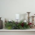 thumbnail image 2 of Northlight 32" Iced Mixed Pine, Berries and Pine Cones Christmas Pillar Candle Holder, 2 of 4