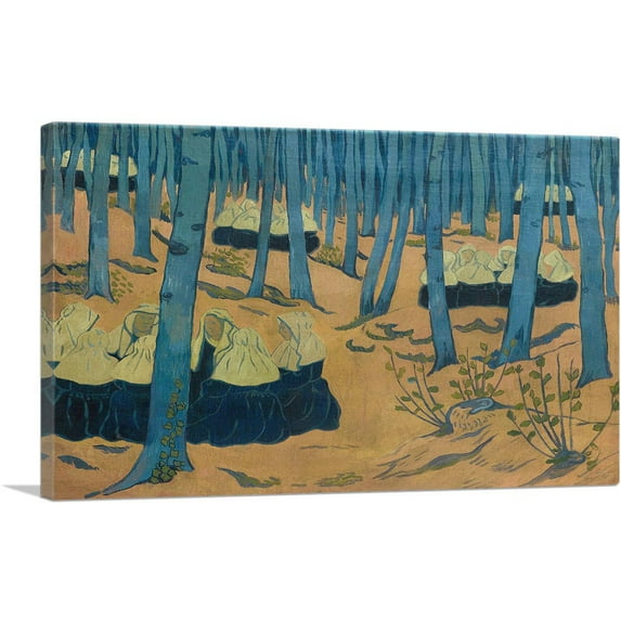 ARTCANVAS Breton Women Meeting in the Sacred Wood Canvas Art Print by Paul Serusier - Size: 26" x 18" (1.50" Deep)