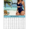 thumbnail image 2 of BERANMEY Sexy Tummy Control One Piece Swimsuit for Women Deep V Neck Cutout Swimsuits with Crisscross Back Straps Slimming High Waisted Bathing Suit Size S-2XL, 2 of 5