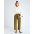 thumbnail image 2 of Free Assembly Women's and Women's Plus Bib Collar Sweater, Midweight, Sizes XS-4X, 2 of 5