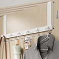 thumbnail image 4 of Door Hook Hanger Over Door Hooks Door Hanger Hook Rack Behind The Door Hanger Door Hooks Organizer Door Hook Hanger Punch Free Seamless Long Arm Quiet Aluminum Over Door Hooks For, 4 of 5