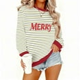 thumbnail image 6 of Sakmal Christmas Sweatshirts Women Plus Size Green Crew Neck Tops Workout Merry Sweatshirt for Women, 6 of 9