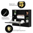thumbnail image 4 of Giantex Wall Mounted Desk, Multi-Function Floating Desk w/Storage Drawer & Shelves, Wall Mounted Computer Desk for Home & Office, Black, 4 of 6