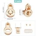 thumbnail image 3 of 6 Sets Bag Twist Lock Clasps Purse Closure Latches Turn Lock Catch Fasteners Flat Twist Latch Buckles Metal Handbag Hardware Clip Clasp for DIY Handmade Bag Making Padlock Shape DIY, 3 of 9