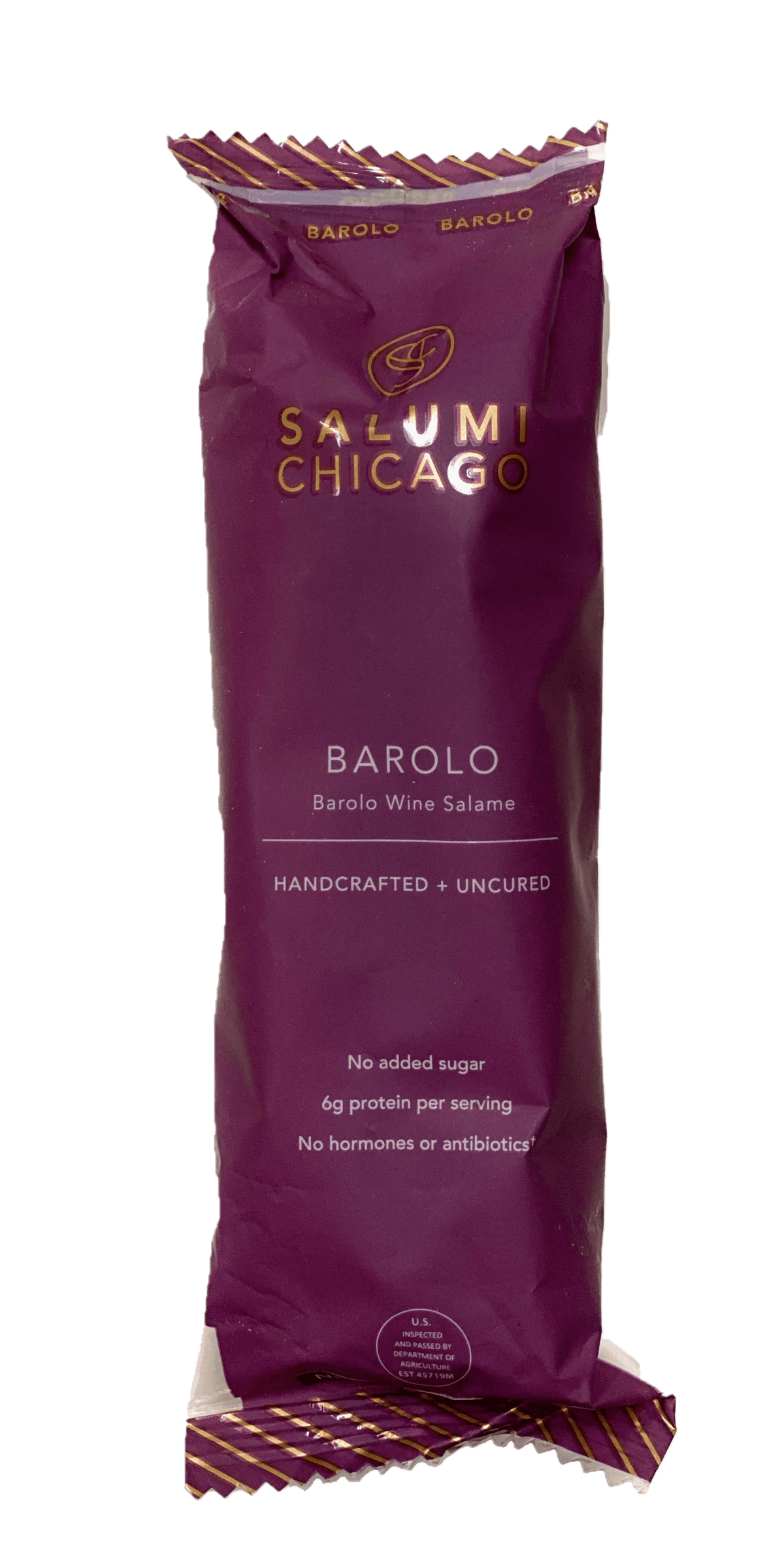 Salumi Chicago Artisan Salami (Barolo) - Uncured, Gluten Free, Sugar Free, Keto Snack (5.3 oz.)