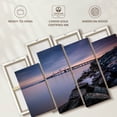 thumbnail image 6 of Elephant Stock Chesapeake Bay Bridge Evening Wall Art - Horizontal Multi Panel Canvas - Living Room Wall Decor - Architecture Multi Panel - Gray And Orange Decor - 43" x 27", 6 of 8