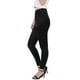 HDE Pantalon Stretch de Conception de la Mode Ultra Doux de Plus de Taille de Femmes (Noir, 2X) – image 2 sur 6