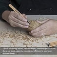 thumbnail image 4 of Wood Carving Knife Tool Set lino Cutter Wood Cut printmaking 4pcs Beginners Manual Sharpener Rubber Stamp Knife Carving Tools Set for Chisel DIY Woodworking Carving (#2), 4 of 7