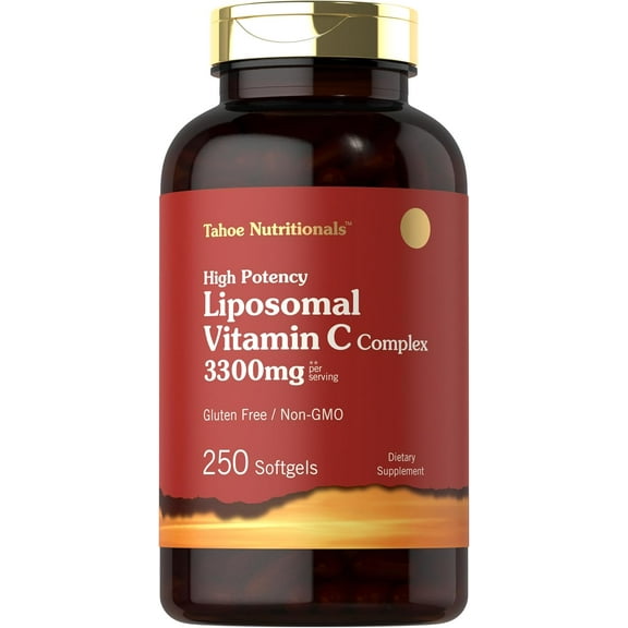 Liposomal Vitamin C Complex | 3300mg | 250 Softgels | For Men and Women | by Tahoe Nutritionals