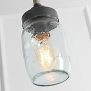 LNC Mason Jar Pendant Lights, Rustic Mini Pendant Lighting for Kitchen Island with Glass Shades