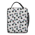 thumbnail image 5 of Police and Star White Pattern Insulated Lunch Bag for Men Women,Waterproof Lunch Box for Work,Picnic or Travel,Thermal Insulation,10.63x9.06x3.54 Inches, 5 of 5
