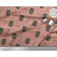 thumbnail image 3 of Soimoi Orange Cotton Jersey Fabric Stripe & Floral Alphabet Text Printed Craft Fabric by the Yard 58 Inch Wide, 3 of 3