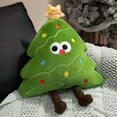 thumbnail image 2 of Luoshdecor Christmas Tree Pillow,Cute Soft Plush Xmas Tree Shaped Throw Pillow with Eyes Leg for Couch Sofa Chair Living Room Home Decoration 19.7 in, 2 of 6