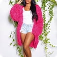 thumbnail image 4 of IMENGL cardigan à Franges en Tricot Torsadé pour Femmes, Rose 2TG, Taille M-2TG, 4 of 8