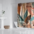 thumbnail image 2 of Abstract Floral and Leaves Bohemian Shower Curtains,Farmhouse Shower Curtains for Bathroom, Bath Shower Curtain Sets Waterproof Fabric Decor 72×72inch, 2 of 4