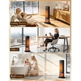 thumbnail image 5 of Nepsam 25" 1500W Tower Space Heater, 3-Color 3D Flame, Tower Heater with 70 °Oscillation, 4 Modes & 24H-Timer, for Living Room, Office, Bathroom, 5 of 11