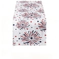 thumbnail image 2 of Tepsmf Independence Day Table Runner USA Flag Themed Linen Tablecloth 72 Inches for Festive Dining Table Decor, 2 of 7