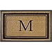 thumbnail image 3 of First Impressions Markham Border Double Door, Doormat, Monogrammed M, X-Large, 30"X48", 3 of 4