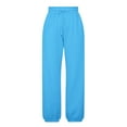 thumbnail image 2 of GA WEIHUA Clearance,Women's Fleece Sweatpants Cinch Bottom Winter Sweat Pants High Waisted Joggers Pants Casual Thick Warm Trousers Pockets(Blue,M), 2 of 9