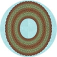 thumbnail image 1 of Ahgly Company Indoor Round Patterned Blue Lagoon Blue Area Rugs, 7' Round, 1 of 6