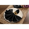 thumbnail image 2 of Twiny Threads Set of 12 Solid Reusable Cloth Dinner Napkins - Black, 2 of 6