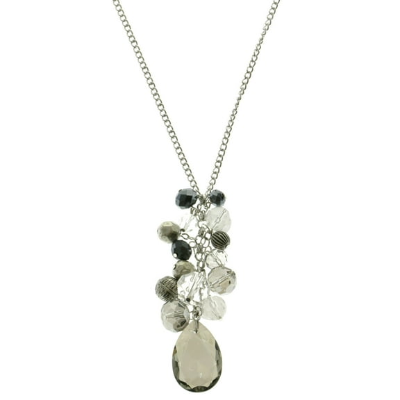 Mi Amore Statement-Necklace Gray/Silver-Tone