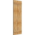 thumbnail image 2 of 21 1/2"W X 61"H Timbercraft Four 5 3/8" Boards Joined Board-N-Batten Shutters W/Z-Bar, Rough Sawn Western Red Cedar (Per Pair), 2 of 13