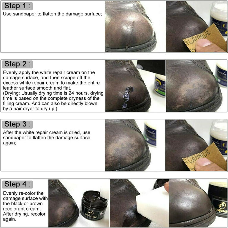 Leather Repair Filler Cream Kit Restore Car Seat Sofa Scratch Scuffs Hole  Rip