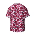 thumbnail image 2 of Wukai Rose Flowers Men's Casual Short-Sleeve Button Down Shirt - Lightweight Summer Dress Shirt for Daily Wear-Medium, 2 of 7