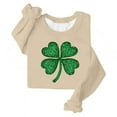 thumbnail image 4 of YABCSAZ St Patrick's Day Sweatshirts for Women Shamrock Clover Printed Funny Ugly Shirts Long Sleeve Irish Shirts Casual Loose Oversize Charms Shirts Blouse Paddy's Day Great Parade Tops, 4 of 5