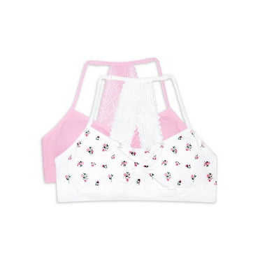 Wonder Nation Girls Lace Bralette, 2-Pack, Sizes S-XXL