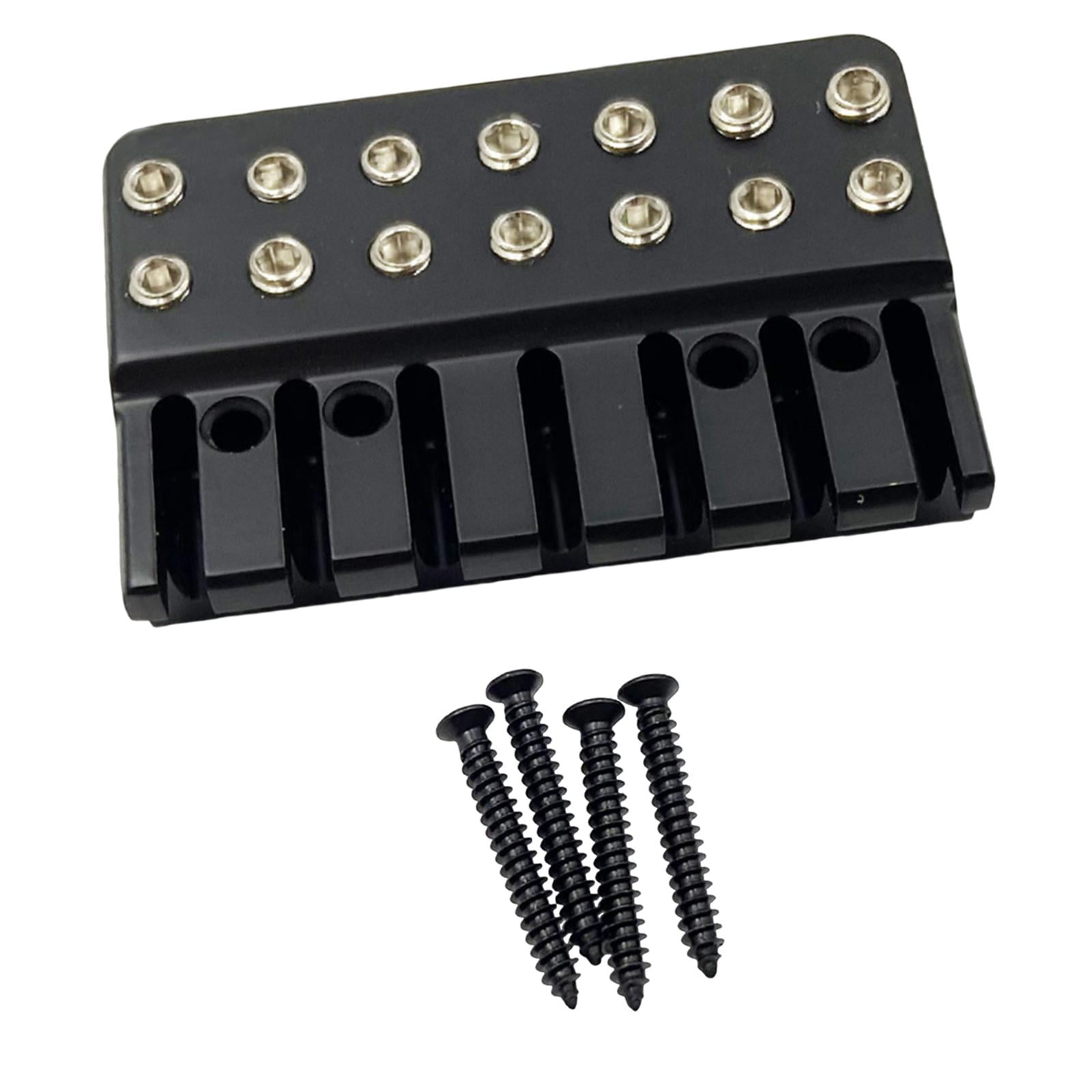 Guitar Bridge String Locking Nut Replacement Metal Durable Headless Electric Guitar Musicians Set