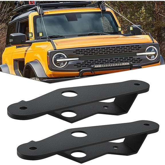 Nilight 2PCS Lower Windshield Hinge Mounting Brackets Dual A-Pillar Brackets for Offroad LED Fog Light Pods for 2021 2022 2023 2024 Ford Bronco