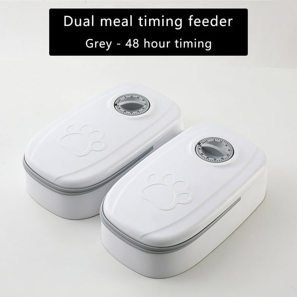 Solar Energy Simulation of The Ferret Danhjin -sealed Feeder, Pet Feeder With Timer, Timing and Control of Dry Or Semi-wet Food, Food Dispenser, 48-hour Timing Home Decor