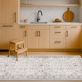 thumbnail image 1 of Light Gray Washable 2x8 Hallway Runners, Kitchen Runner Rug, Non-Slip & Stain Resistant 8ft Long Entryway Floor Rug, Neutral Boho Floral Décor, 1 of 7