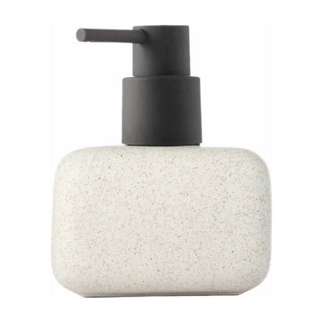 Botella de loción de cerámica blanca - Contenedor vacío recargable for champú, gel de ducha y desinfectante de manos - Elegante accesorio de baño