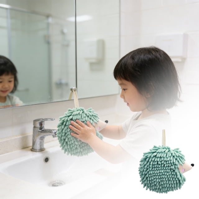 BotaniNest Hedgehog Towel Cute Fuzzy Hand Towels For Kids And Adults Soft And Absorbent