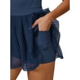 thumbnail image 4 of Deago Womens Tennis Golf Dress with Built-in Bra Shorts Backless Square Neck Mini Mesh Puffy Skirt Athletic Dresses with Pockets (Navy, S), 4 of 9