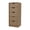 NATURAL OAK, variant on Tall Dresser for Bedroom, 5 Drawers Vertical Design, Engineered Wood Construction, Handle-less Ergonomic Design,Wenge