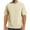 Beige, variant on Lenago Mens Shirts Solid Color Short Sleeveless Army Green 12(2XL) Tops Crew Neck Leisure Versatile Thin Style T Shirt Loose T Shirts for Men
