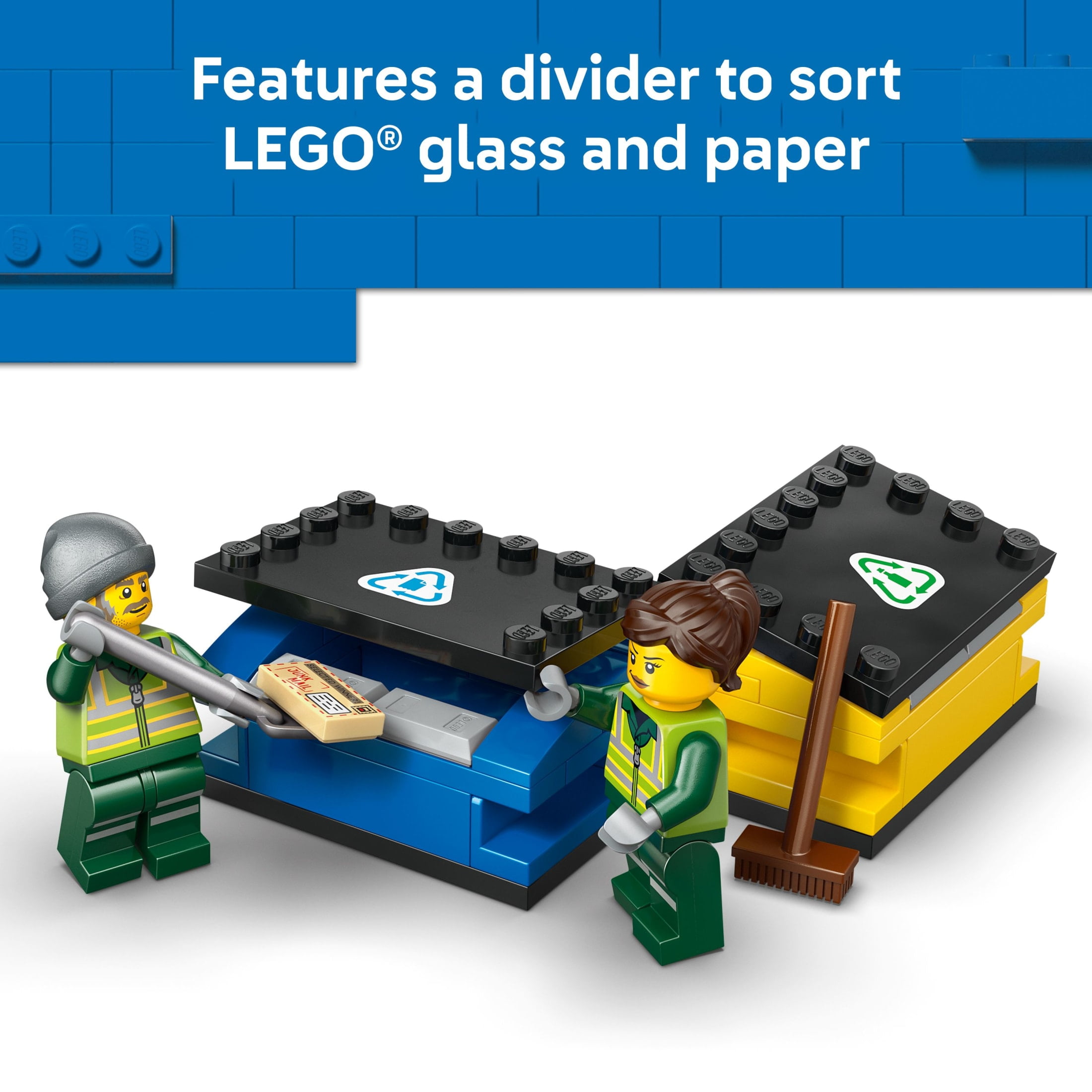 LEGO City Recycling Truck Toy - Building Set for Boys & Girls, Ages 7+ - Trash Truck Toy W/ Garbage Loading Function - Birthday Gift Ideas for Kids - 60495