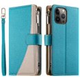 thumbnail image 2 of Funda cartera GANGXUN para iPhone 13 Pro Max , cuero PU con tarjetero, cremallera, correa de mano, soporte y protección 660°, 2 of 6