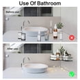 thumbnail image 6 of Bath Rack, Adhesive Corner Bathroom Shelf Storage Wall Mounted Shower Caddy Shelf Organizer for Kitchen Toilet No Drilling, 6 of 7