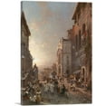 thumbnail image 1 of ARTCANVAS Procession In Naples Canvas Art Print by Franz Richard Unterberger - Size: 60" x 40" (1.50" Deep) (3-Piece), 1 of 9