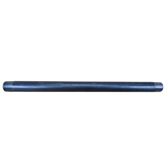 FixtureDisplays 16" Black Pipe Decor 1/2" Dia Malleable Cast Iron Pipe Steel Hallf Inch Threaded Pipes Metal Tube Vintage DIY Furniture Clean and Seal Recommended 15079-1PK