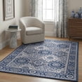 thumbnail image 3 of Madison Traditional 4' x 5' Navy Polypropylene Indoor Area Rug, 3 of 7