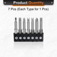 thumbnail image 3 of Uxcell 7pcs Magnetic Special Shaped Screwdriver Insert Bits Set Phillips/Slotted/U-Type/Y-Type/Triangle/Inner Cross/3-Points 1/4" Hex Shank 2" Length Power Drill Bits with Bit Holder, 3 of 8